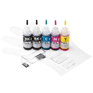 （まとめ）サンワサプライ 詰め替えインク INK-C79S30S5【×2セット】