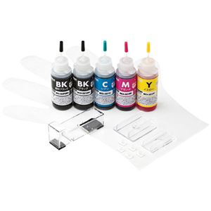 （まとめ）サンワサプライ 詰め替えインク INK-C320S30S5【×2セット】