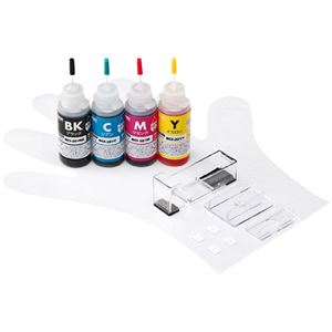 （まとめ）サンワサプライ 詰め替えインク INK-C321S30S4【×2セット】