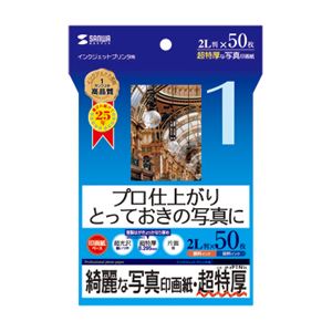 （まとめ）サンワサプライ インクジェット写真印画紙・超特厚 JP-EP1N2L【×3セット】