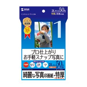 （まとめ）サンワサプライ インクジェット写真印画紙・特厚 JP-EP62L【×5セット】