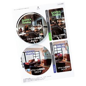 （まとめ）サンワサプライ カラーレーザーDVD・CDラベル（内径17mm） LB-CDR10N【×5セット】