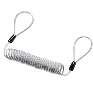 （まとめ）サンワサプライ eセキュリティ（0.3〜1.0M3.5mm） SLE-12W【×5セット】