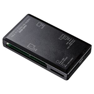 （まとめ）サンワサプライ USB2.0カードリーダー ADR-ML1BK【×3セット】