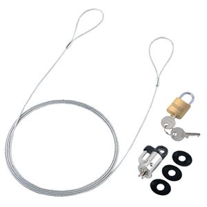 （まとめ）サンワサプライ パソコンセキュリティワイヤーロック（南京錠タイプ） SL-59【×2セット】