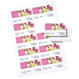 （まとめ）サンワサプライ インクジェット名刺カード・光沢（ミシン目、A4、10面、20シート200カード入り） JP-MC13K【×5セット】