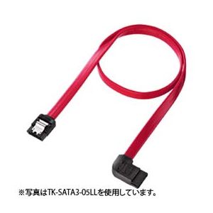 （まとめ）サンワサプライ 左L型シリアルATA3ケーブル TK-SATA3-1LL【×3セット】