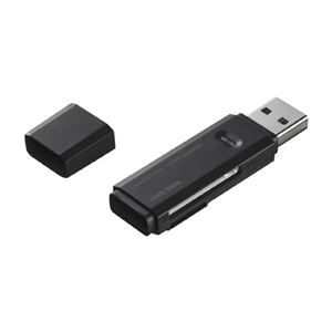 （まとめ）サンワサプライ USB2.0カードリーダーブラック ADR-MSDU2BK【×5セット】