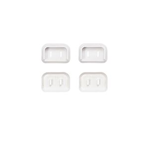 （まとめ）サンワサプライ プラグ安全カバー（2P：L型用、4個入り） TAP-PSC2N【×5セット】