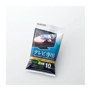 （まとめ）エレコム テレビ用ウェットクリーニングティッシュ AVD-TVWC10LN【×10セット】