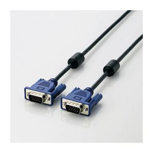（まとめ）エレコム RoHS準拠 D-Sub15ピン（ミニ）ケーブル CAC-10BK／RS【×5セット】
