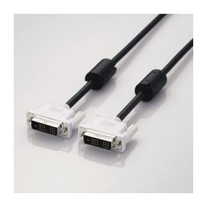 （まとめ）エレコム DVIシングルリンクケーブル（デジタル） CAC-DVSL10BK【×3セット】