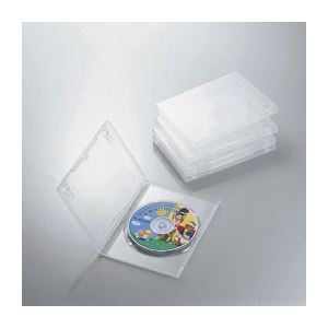（まとめ）エレコム DVDトールケース CCD-DVD02CR【×10セット】