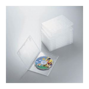 （まとめ）エレコム DVDトールケース CCD-DVD03CR【×5セット】