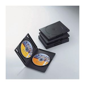 （まとめ）エレコム DVDトールケース CCD-DVD05BK【×10セット】