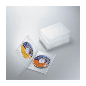 （まとめ）エレコム DVDトールケース CCD-DVD05CR【×10セット】