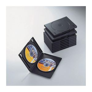 （まとめ）エレコム DVDトールケース CCD-DVD06BK【×5セット】