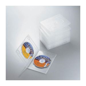 （まとめ）エレコム DVDトールケース CCD-DVD06CR【×5セット】