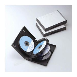 （まとめ）エレコム DVDトールケース CCD-DVD10BK【×3セット】