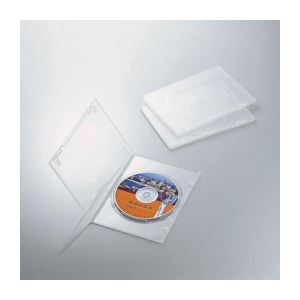 （まとめ）エレコム スリムDVDトールケース CCD-DVDS01CR【×20セット】