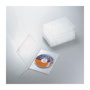 （まとめ）エレコム スリムDVDトールケース CCD-DVDS03CR【×10セット】