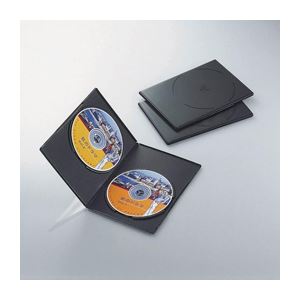 （まとめ）エレコム スリムDVDトールケース CCD-DVDS04BK【×20セット】