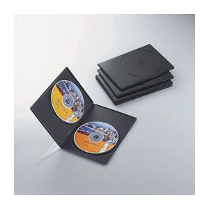（まとめ）エレコム スリムDVDトールケース CCD-DVDS05BK【×10セット】