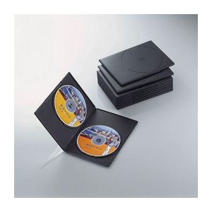 （まとめ）エレコム スリムDVDトールケース CCD-DVDS06BK【×10セット】