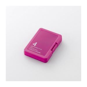 （まとめ）エレコム SD／microSDメモリカードケース CMC-SDCPPPN【×10セット】