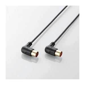 （まとめ）エレコム アンテナケーブル（L型-L型） DH-ATLL20BK【×5セット】