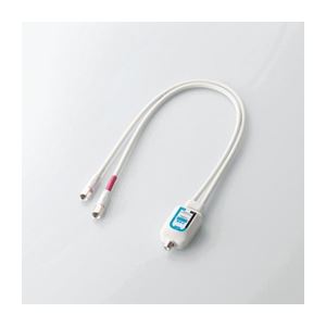 （まとめ）エレコム ケーブル付き アンテナ分波器 DH-ATSPW50【×2セット】