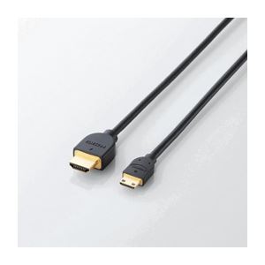 （まとめ）エレコム イーサネット対応HDMI-Miniケーブル（A-C） DH-HD14EM20BK【×2セット】
