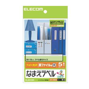 （まとめ）エレコム なまえラベル＜厚ファイル用・大＞ EDT-KNM13【×10セット】