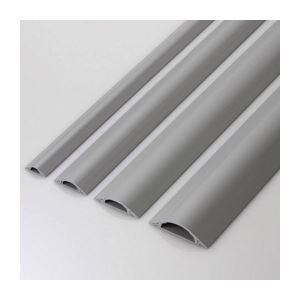 （まとめ）エレコム 床用モール（グレー） LD-GA1507／LG【×3セット】