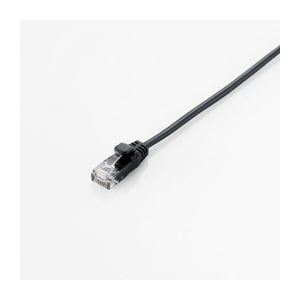 （まとめ）エレコム 極細 カテゴリー6準拠LANケーブル LD-GPS／BK10【×3セット】