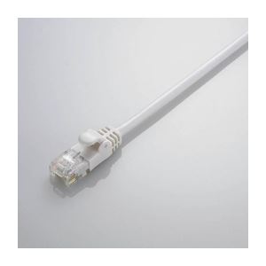 （まとめ）エレコム Gigabit やわらかLANケーブル（Cat6準拠） LD-GPY／WH5【×5セット】