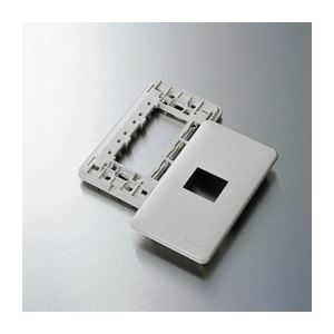 （まとめ）エレコム JIS対応 1ポートフェイスプレート LD-JFP1【×10セット】