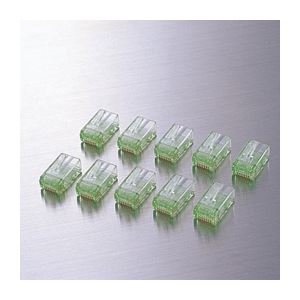 （まとめ）エレコム RJ45カラーコネクタ LD-RJ45G10【×10セット】