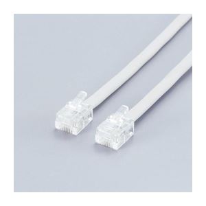 （まとめ）エレコム モジュラケーブル MJ-01TS【×10セット】