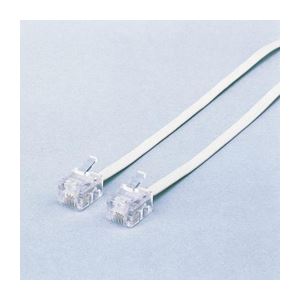 （まとめ）エレコム スリムモジュラケーブル（白） MJ-3WH【×10セット】