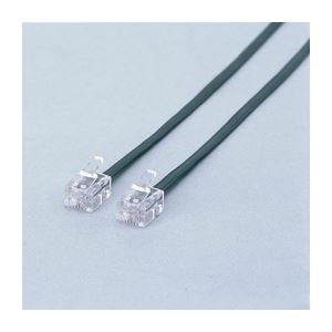 （まとめ）エレコム スリムモジュラーケーブル MJ-5BK【×10セット】