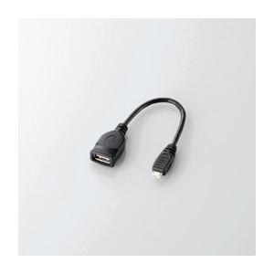 （まとめ）エレコム Micro-USBアダプタ（Aメス-MicroA） MPA-EMA015BK【×5セット】