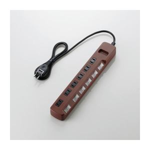 （まとめ）エレコム 個別スイッチ付 雷ガードタップ T-BR04-2610BR【×3セット】