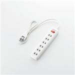 （まとめ）エレコム 一括スイッチ付 省エネタップ T-E01-2610WH【×5セット】