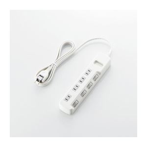 （まとめ）エレコム 個別スイッチ付 省エネタップ T-E02-2420WH【×3セット】