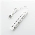 （まとめ）エレコム 個別スイッチ付 省エネタップ T-E02-2610WH【×3セット】