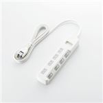 （まとめ）エレコム ほこり防止シャッター付 省エネタップ T-E04-2430WH【×3セット】