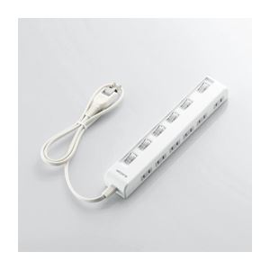 （まとめ）エレコム 個別スイッチ付省エネタップ（横挿しタイプ） T-E05-2610WH【×3セット】