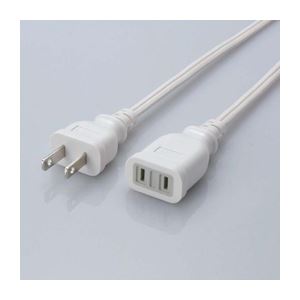 （まとめ）エレコム 電源延長ケーブル T-E2250【×5セット】
