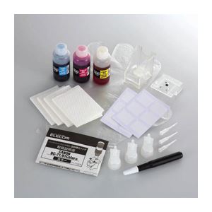 （まとめ）エレコム 詰め替えインク THC-71CSET8【×3セット】